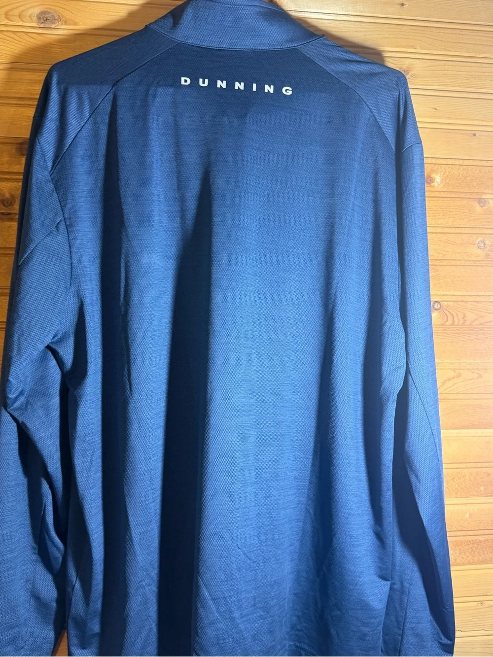 Dunning Golf Men's Navy Quarter-Zip performance- Classic Long Sleeve